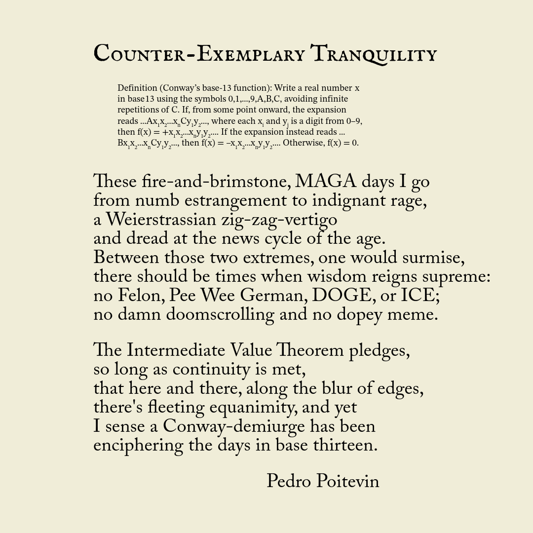 Counter-Exemplary Tranquility